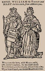 Unbekannter Künstler - König William III. von England mit der Bill of Rights in der Hand, und Königin Maria II.