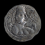 Numismatik, Antike Münzen - Alchonmünze mit der Darstellung König Khingilas I.