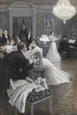 Gause, Wilhelm - Elegante Gesellschaft bei einem Salonkonzert