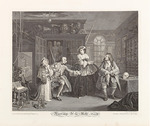 Hogarth, William - Folge Heirat nach der Mode. Drittes Blatt: Szene mit dem Quacksalber