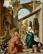 Dürer, Albrecht - Der Paumgartner-Altar, Mitteltafel: Die Geburt Christi 