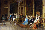 Mantegazza, Giacomo - Mozart spielt Cembalo bei König Georg III.