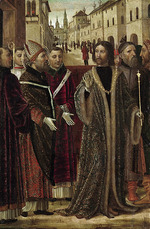 Bergognone, Ambrogio - Kaiser Theodosius vor dem Heiligen Ambrosius