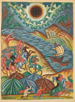 Stellezki, Dmitri Semjonowitsch - Heerfahrt Igors. Illustration zum Epos Lied von dem Heer Igors