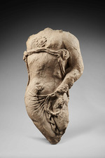 Zentralasiatische Kunst - Figur eines Prinzen, Devata oder Bodhisattva. Aus Adschina-Teppa