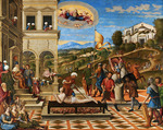 Santacroce, Girolamo Galizzi da - Das Martyrium des heiligen Laurentius