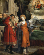 Garofalo, Benvenuto Tisi da - Das Erscheinen der Madonna vor Augustus und Sibylle