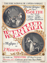 Grasset, Eugène - Plakat zur Uraufführung der Oper Werther von Jules Massenet 