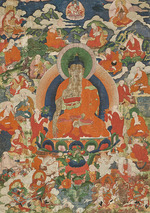 Tibetische Kultur - Buddha Shakyamuni und die Sechzehn Arhats