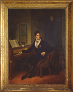 Hersent, Louis - Porträt von Dirigent und Komponist Gaspare Spontini (1774-1851)