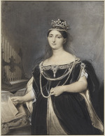 Henriquel-Dupont, Louis Pierre - Opernsängerin Giuditta Pasta (1798-1865) als Anna Bolena in der Oper von Gaetano Donizetti