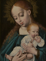 Cleve, Joos van - Madonna mit Kind, das einen Apfel isst
