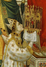 Giotto di Bondone - Stefaneschi Triptychon (Rückseite), Detail: Papst Coelestin V.