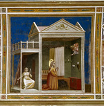 Giotto di Bondone - Verkündigung an die heilige Anna (Freskenzyklus aus dem Leben Joachims)