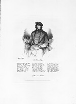 Hoffmeister, Christian - Bildnis August Heinrich Hoffmann von Fallersleben (1798-1874) und Faksimile des Lieds der Deutschen