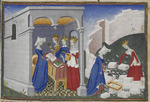 Maître de la Cité des Dames - Christine de Pizan baut ihre Stadt. Miniatur aus Cité des dames von Christine de Pizan