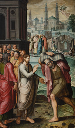 Robionoy, Jean de - Die Heilung des Gelähmten am Teich Bethesda (Triptychon, rechte Tafel)