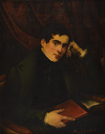 Couder, Alexandre - Porträt von Alphonse de Lamartine (1790-1869)