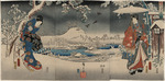 Hiroshige, Utagawa - Moderne Version der Geschichte des Prinzen Genji in Schneeszenen (Furyu genji yuki no nagame)