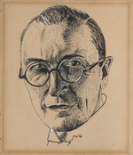 Van den Berghe, Frits - Porträt von Schriftsteller Herman Teirlinck (1879-1967)