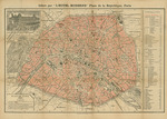 Unbekannter Künstler - Plan de Paris, 1890. Offert par l'Hôtel Moderne, Place de la République, Paris