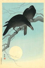 Ohara, Koson - Krähen im Mondlicht