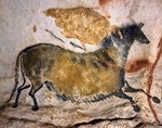 Jungpaläolithische Kunst - Chinesisches Pferd. Felsbild von Lascaux