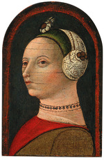 La bottega degli Zavattari - Porträt von Bianca Maria Visconti Sforza (1425-1468)