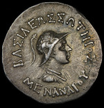 Numismatik, Antike Münzen - Münze des Menandros I.