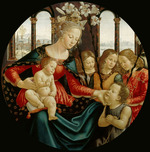 Ghirlandaio, Domenico - Madonna und Kind mit Johannes dem Täufer und drei Engeln