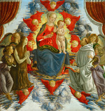 Botticini, Francesco - Madonna in der Glorie, umgeben von Engeln, der heiligen Maria Magdalena und dem heiligen Bernhard