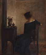 Holsøe, Carl - Interieur mit der Frau des Künstlers