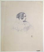 Amaury-Duval, Eugène Emmanuel - Porträt von Komponistin und Dichterin Louise Bertin (1805-1877)