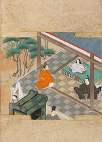 Unbekannter Künstler - Kiritsubo, Der Paulownia-Hof, Kapitel 1 aus der Geschichte vom Prinzen Genji (Genji Monogatari)
