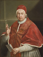 Unbekannter Künstler - Porträt von Papst Benedikt XIV. (1675-1758)