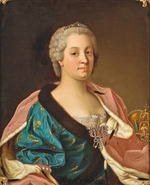 Liotard, Jean-Étienne - Porträt von Kaiserin Maria Theresia von Österreich (1717-1780) mit der Stephanskrone
