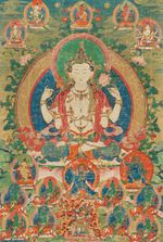 Tibetische Kultur - Thangka des Avalokiteshvara Shadakshari
