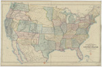 Stanford, Edward - Stanfords Eisenbahn- und Kreiskarte der Vereinigten Staaten