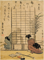 Utamaro, Kitagawa - Der neunte Monat (Kugatsu), aus einer unbenannten Serie von Zwölf Monaten