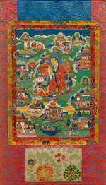 Tibetische Kultur - Thangka des Arhat Abheda