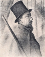 Seurat, Georges Pierre - Porträt von Paul Signac (1863-1935) 