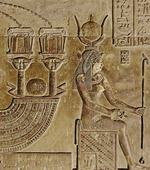 Altägyptische Kunst - Relief von Kleopatra VII. als Göttin Hathor