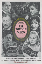 Unbekannter Künstler - Filmplakat Das süße Leben (La dolce vita) von Federico Fellini
