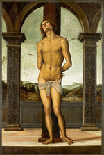Perugino - Der heilige Sebastian an der Säule