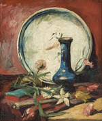 Gogh, Vincent, van - Stillleben mit Platte, Vase und Blumen