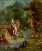 Delacroix, Eugène - Vier Jahreszeiten, Sommer: Diana von Aktäon überrascht