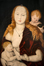 Baldung (Baldung Grien), Hans - Maria mit dem Kind und einem Engel (Grunewaldmadonna)