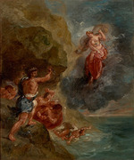 Delacroix, Eugène - Vier Jahreszeiten, Winter: Juno bittet Aeolus, die Flotte von Aeneas zu zerstören