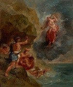 Delacroix, Eugène - Vier Jahreszeiten, Winter: Juno bittet Aeolus, die Flotte von Aeneas zu zerstören