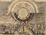 Merian, Matthäus, der Ältere - Die Alchemische Weltlandschaft, aus Opus medico-chymicum von Johann Daniel Mylius